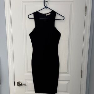 Just Me Black Mini Dress